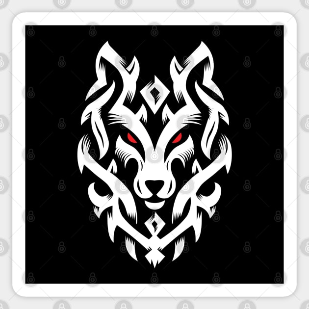 Wolf Tribal Ornament lovely blend drawing cute cool colorful Sticker by Okuadinya